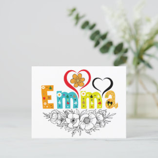 Emma Name Custom for woman Named Emma Postcard