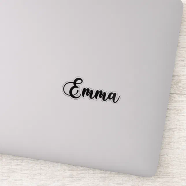Emma Name - Handwritten Calligraphy Sticker | Zazzle