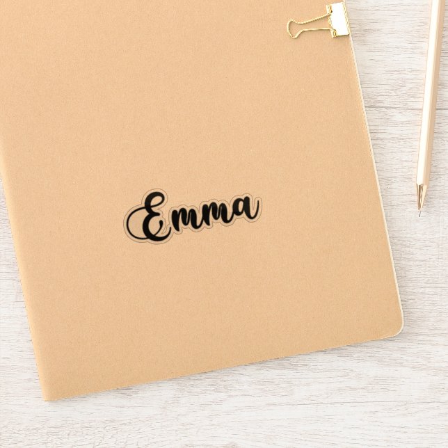 Emma Name - Handwritten Calligraphy Sticker | Zazzle