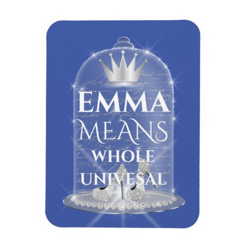 Emma Name Meaning Birthday Sweet 16th Bridal Blue Magnet