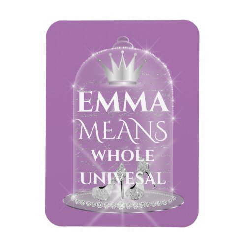 Emma Name Meaning Birthday Sweet 16th Bridal Purpl Magnet