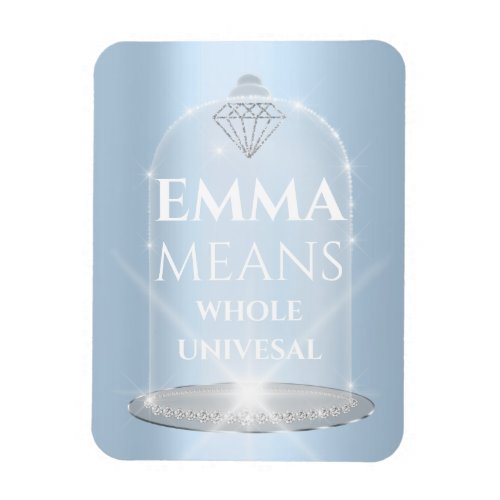 Emma Name Meaning Wedding Bridal Birthday Blue Magnet