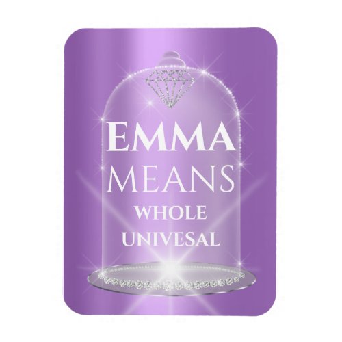 Emma Name Meaning Wedding Bridal Birthday Purple Magnet