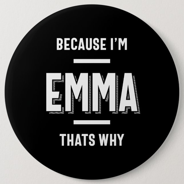 Emma Name Personalized Women Girl Button (Front)