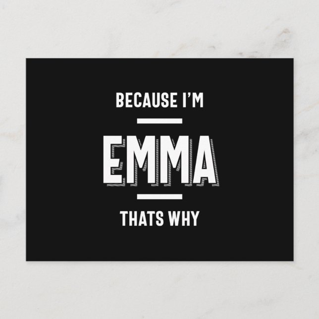 Emma Name Personalized Women Girl Postcard (Front)
