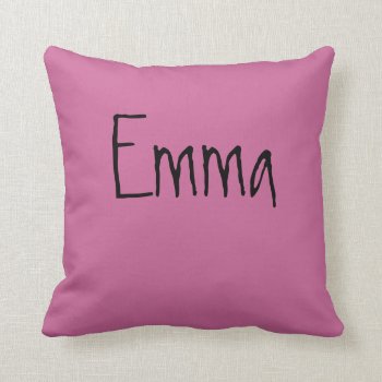 Emma Name Pillow by BreakoutTees at Zazzle
