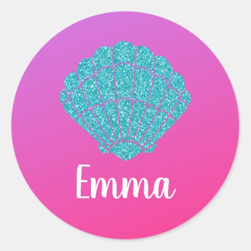 Emma Name Stickers Labels School Book Mermaid