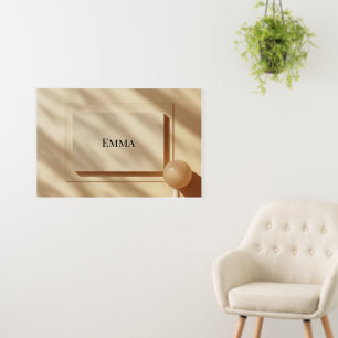 Emma Neutral Aesthetic Name Poster – Custom Wall A
