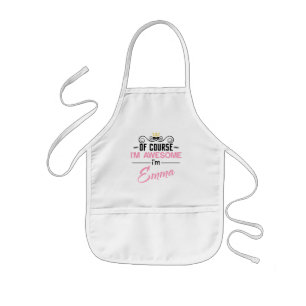 Emma Of Course i'm Awesome I'm Emma Kids' Apron