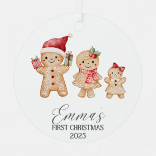 Emma Personalized Baby's First Christmas Metal Ornament