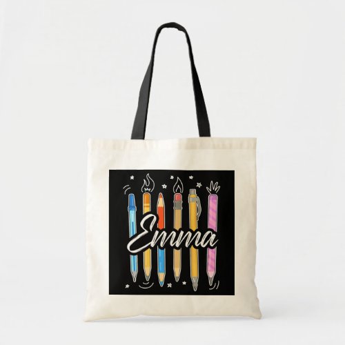 EMMA Personalized Name For School Teacher Student Tote Bag