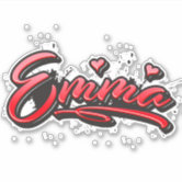 Emma sticker name | Zazzle