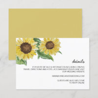 EMMA Rustic Country Watercolor Sunflower