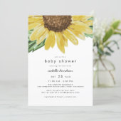 EMMA Rustic Sunflower Country Baby Shower Invitation (Standing Front)
