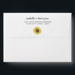EMMA Rustic Sunflower Envelope with Return Address<br><div class="desc">This envelope features rustic watercolor sunflowers and a cute handwritten font. This envelope features a printed return address on the backside flap. You will need to manually add your guest addressing after you receive the envelope.</div>