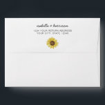 EMMA Rustic Sunflower Envelope with Return Address<br><div class="desc">This envelope features rustic watercolor sunflowers and a cute handwritten font. This envelope features a printed return address on the backside flap. You will need to manually add your guest addressing after you receive the envelope.</div>