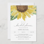 EMMA Rustic Sunflower Floral Country Bridal Shower Invitation (Front)