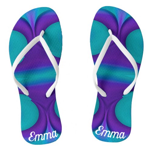 EMMA  SAPPHIRE EYES  Fractal Design Original  Flip Flops