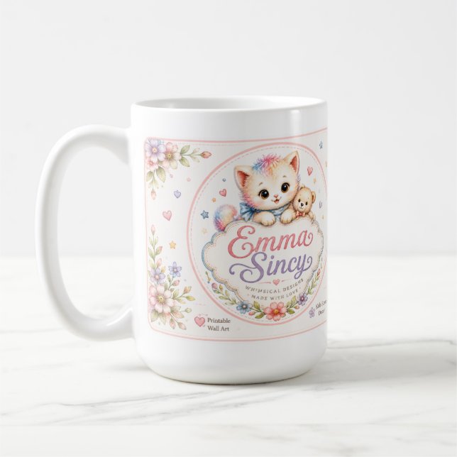 Emma Sincy Logo Ceramic Mug (Left)