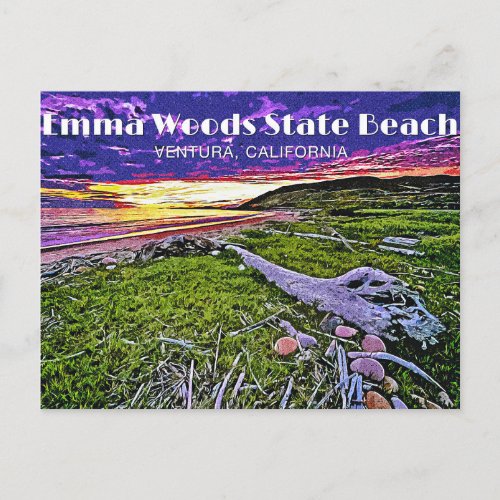Emma Woods State Beach Holiday Postcard