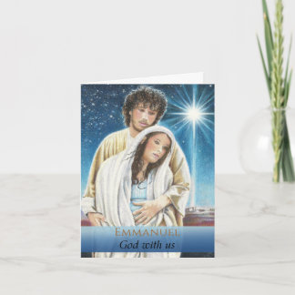 Emmanuel Christian Christmas Greeting Card