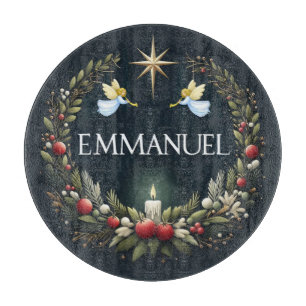 Emmanuel Christmas angels Cutting Board