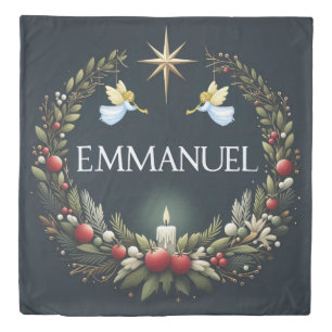 Emmanuel Christmas angels Duvet Cover