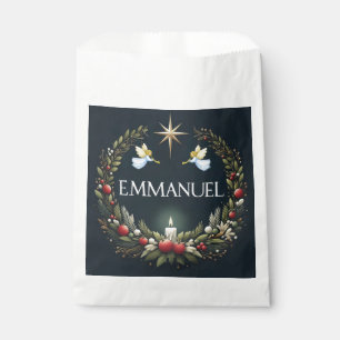 Emmanuel Christmas angels Favor Bag