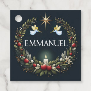 Emmanuel Christmas angels Favor Tags
