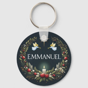 Emmanuel Christmas angels Keychain