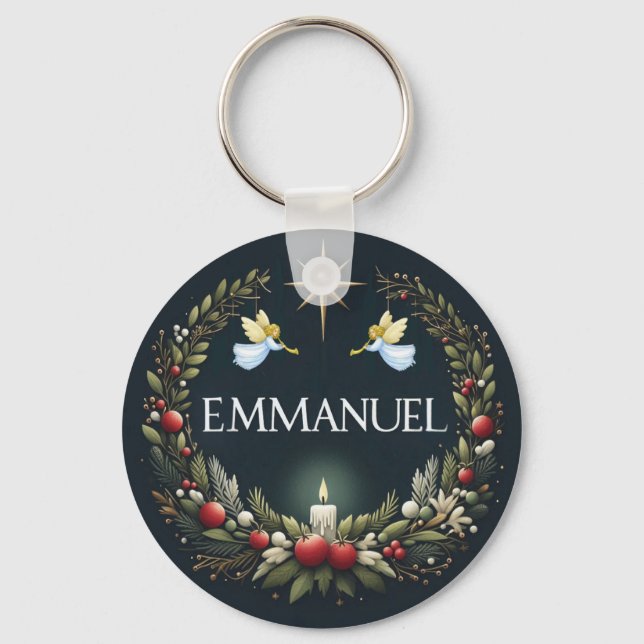 Emmanuel Christmas angels Keychain (Front)