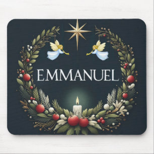 Emmanuel Christmas angels Mouse Pad