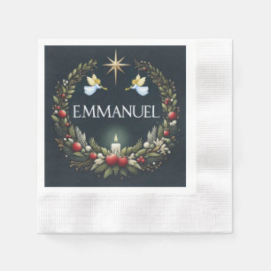 Emmanuel Christmas angels Napkins