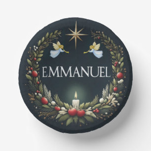 Emmanuel Christmas angels Paper Bowls