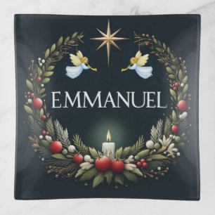 Emmanuel Christmas angels Trinket Tray