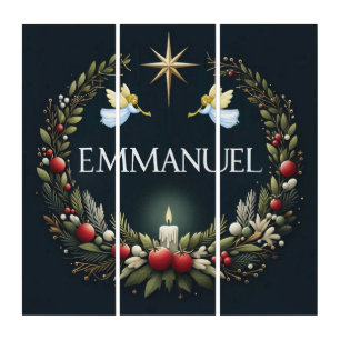 Emmanuel Christmas angels Triptych