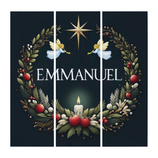 Emmanuel Christmas angels Triptych (Front)