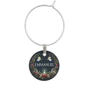 Emmanuel Christmas angels Wine Charm