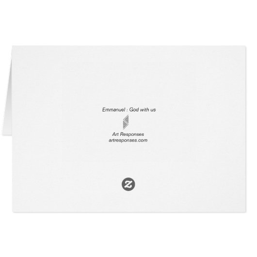 Emmanuel ethnic christmas greeting card (Back Horizontal)