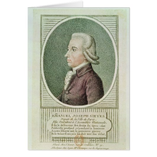 Emmanuel Joseph Sieyes Cards (Front)
