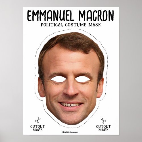 Emmanuel Macron Costume Mask Poster