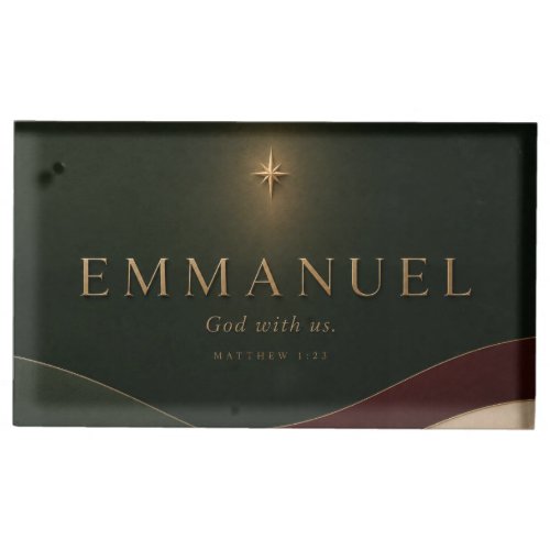 EMMANUEL | Matthew 1:23 Christian Place Card Holder