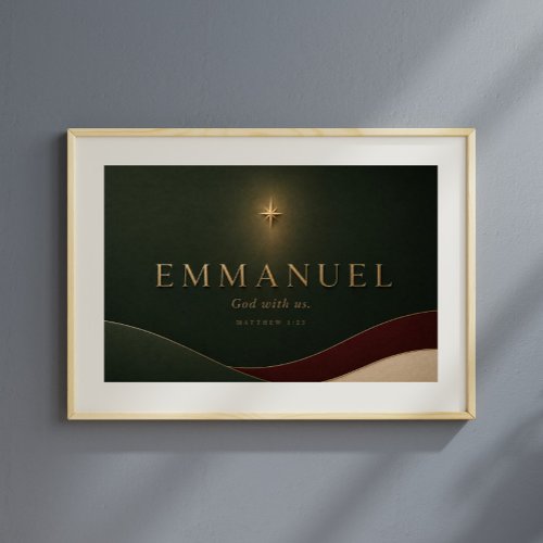 EMMANUEL | Matthew 1:23 Christian Poster