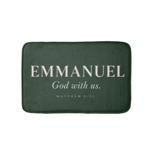 EMMANUEL Matthew 1:23 Christmas Bath Mat