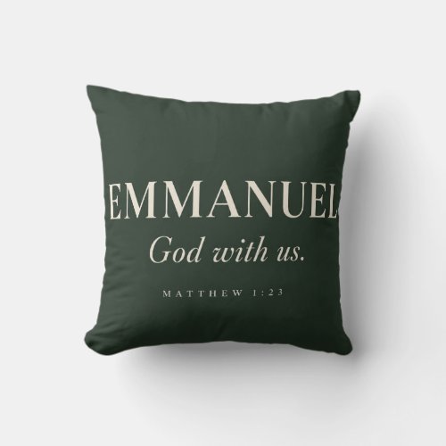 EMMANUEL | Matthew 1:23 | Christmas Throw Pillow