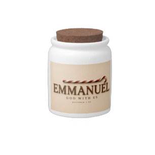 EMMANUEL Matthew 1:23 Christmas Warm Cream Candy Jar