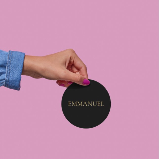 EMMANUEL Minimalist Gold Sticker – Christmas Decor (Creator Uploaded)