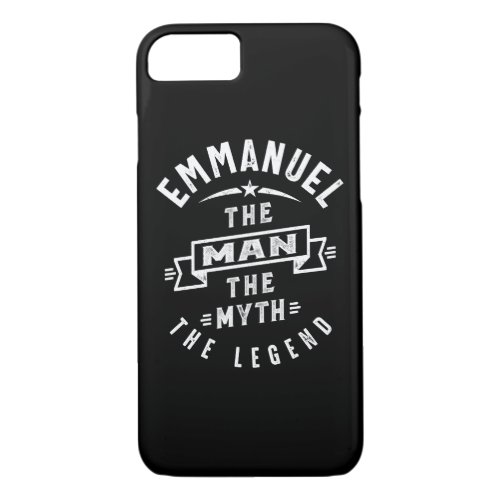 Emmanuel Personalized Name Birthday Gift iPhone 87 Case