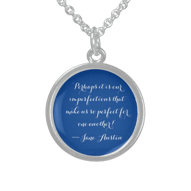 Emma's insight on imperfection  sterling silver necklace (Front)