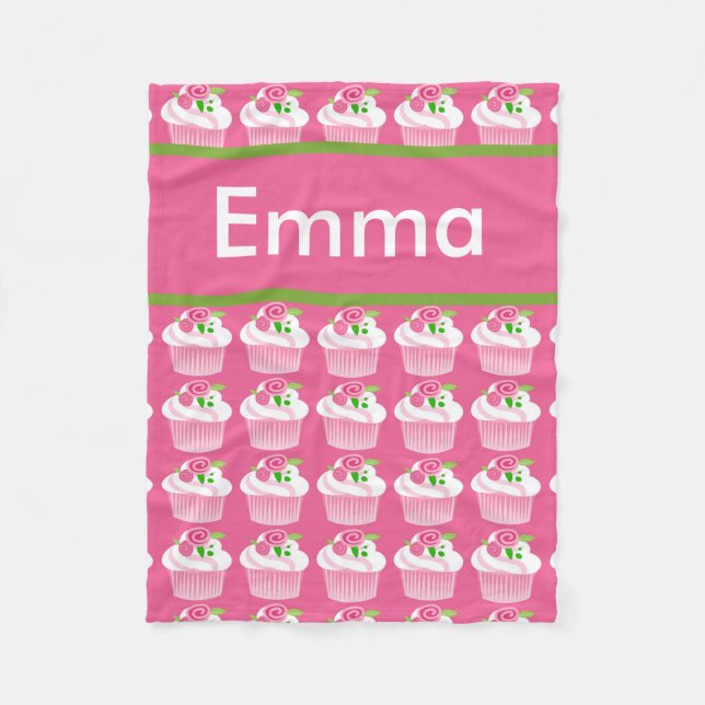 Emma's Personalized Cupcake Blanket (Front)